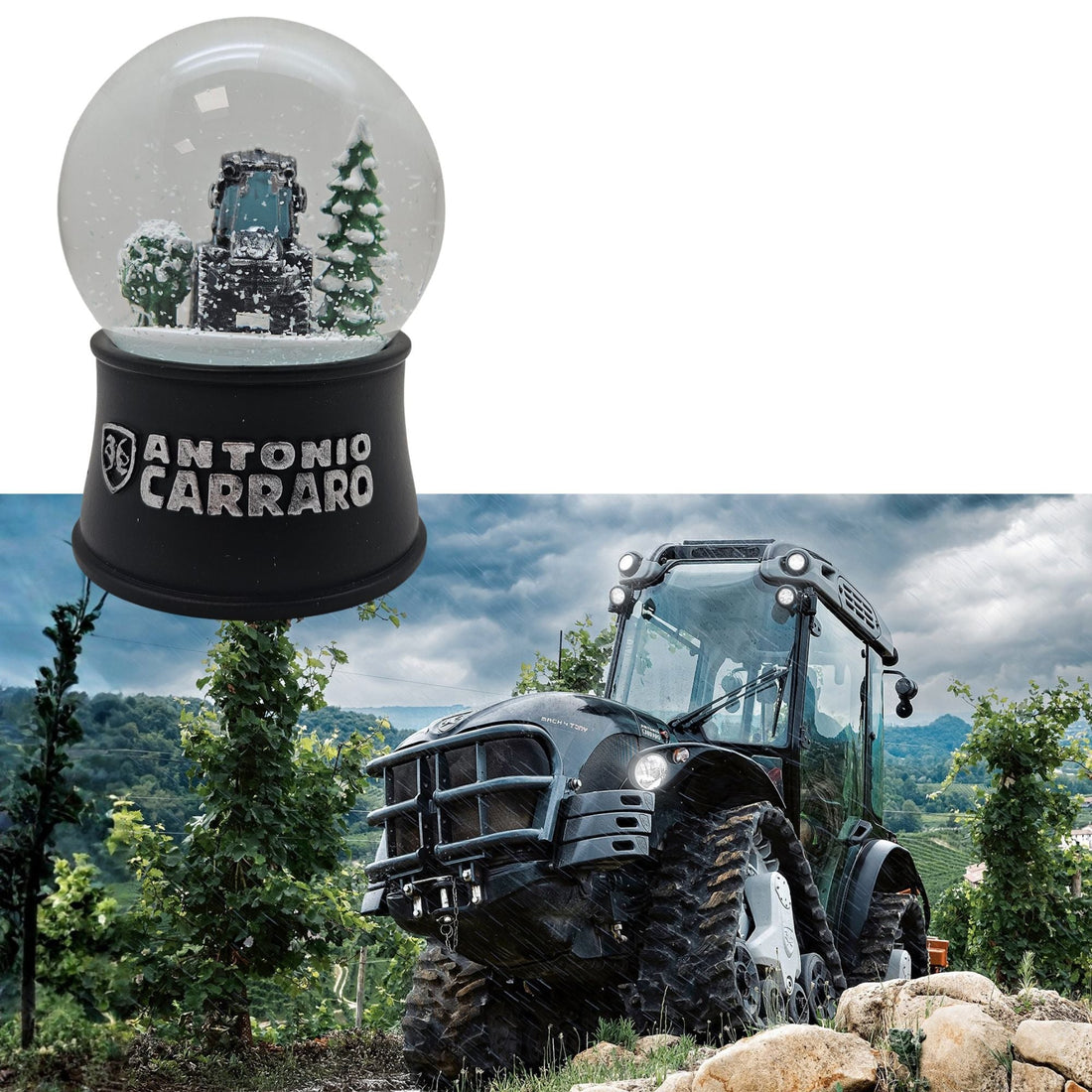 Schneekugel für den Traktorenhersteller Antonio Carraro