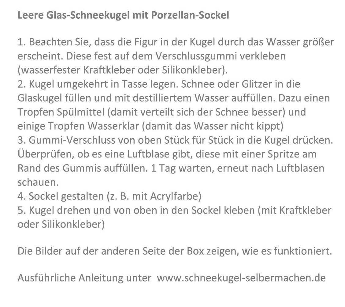 150mm DIY Schneekugel Bastelset silber galvanisiert - Schneekugelhaus